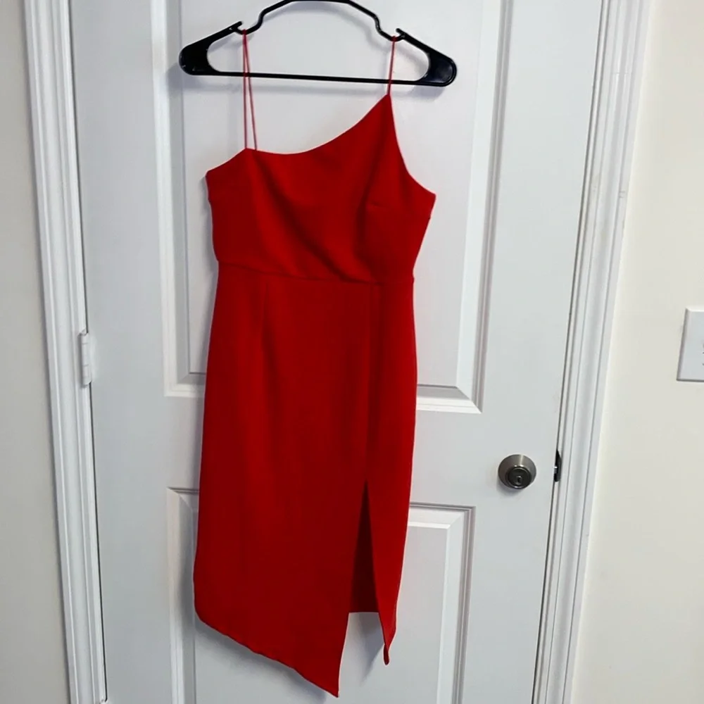 Aero Red Midi Dress by Princess Polly